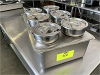 6x Stainless Soup Kettles