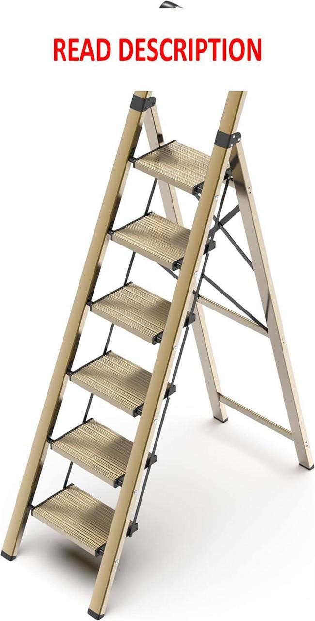 GameGem 6 Step Ladder - 12ft  Light Gold