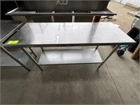 60 x 35 x 24 Stainless Steel Table