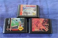 Sega Genesis Rampart,Lion King&Aikman Footbal