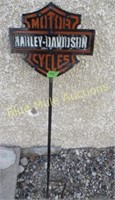 Harley Davidson sign on stick-35"tall