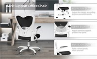 High Back Mesh Office Chair w/Wheels Black/White
