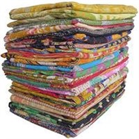 Count of 10-Marubhumi Indian Kantha Quilts.