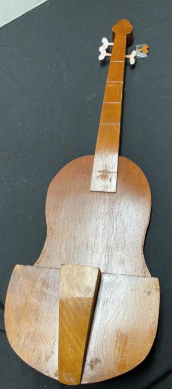 Decorative Wood Guitar with holder for artificial