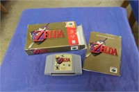 N64 Zelda Occarina of Time w/Box, Cart,& Manu