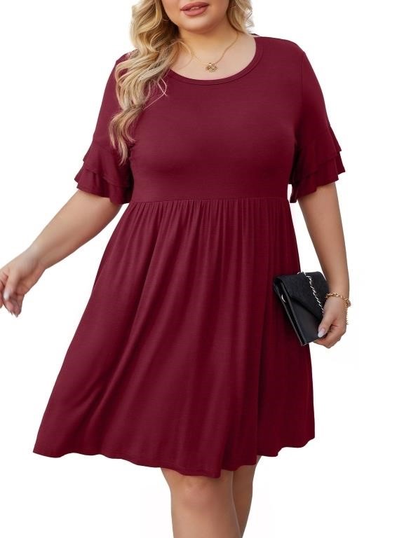 SR1132  Cueply Plus Size Swing Dress