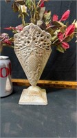 Metal flower vase
