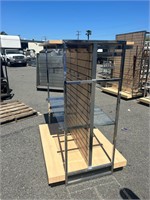 Wood/Metal/Glass Double Side Store Display Fixture