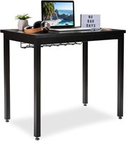 Office Oasis Small Desk with Tray  36in  Black