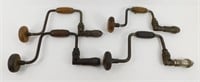 * 4 Vintage Drill Brace Tools - Stanley No. 915,