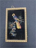 Parrot painted on Velvet