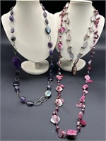 Costume Necklaces with Natural Stones, Pearls &