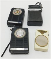 Lot of 4 Vintage Transistor Radios - 2 GE 1791,