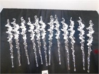 12 icicles acrylic ornaments -10" long