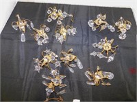 11 acrylic/gold chandelier looking ornaments