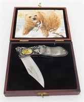Grizzly Brown Bear Folding Pocket Knife