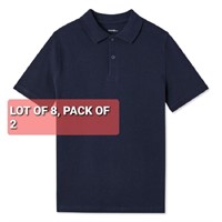 Lot of 8, George Boys' Uniform Polo Tshirts of var