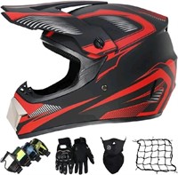 Wynaxnm Motocross Helmet, Full Face Helmet MTB wit