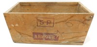 * Armour Corned Beef Advertising Wooden Crate Box