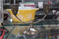 DOUBLE LITE STERLING CANDLE HOLDER