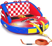 GOOGO 2 Person Towable Tube for Boating, Inflatabl