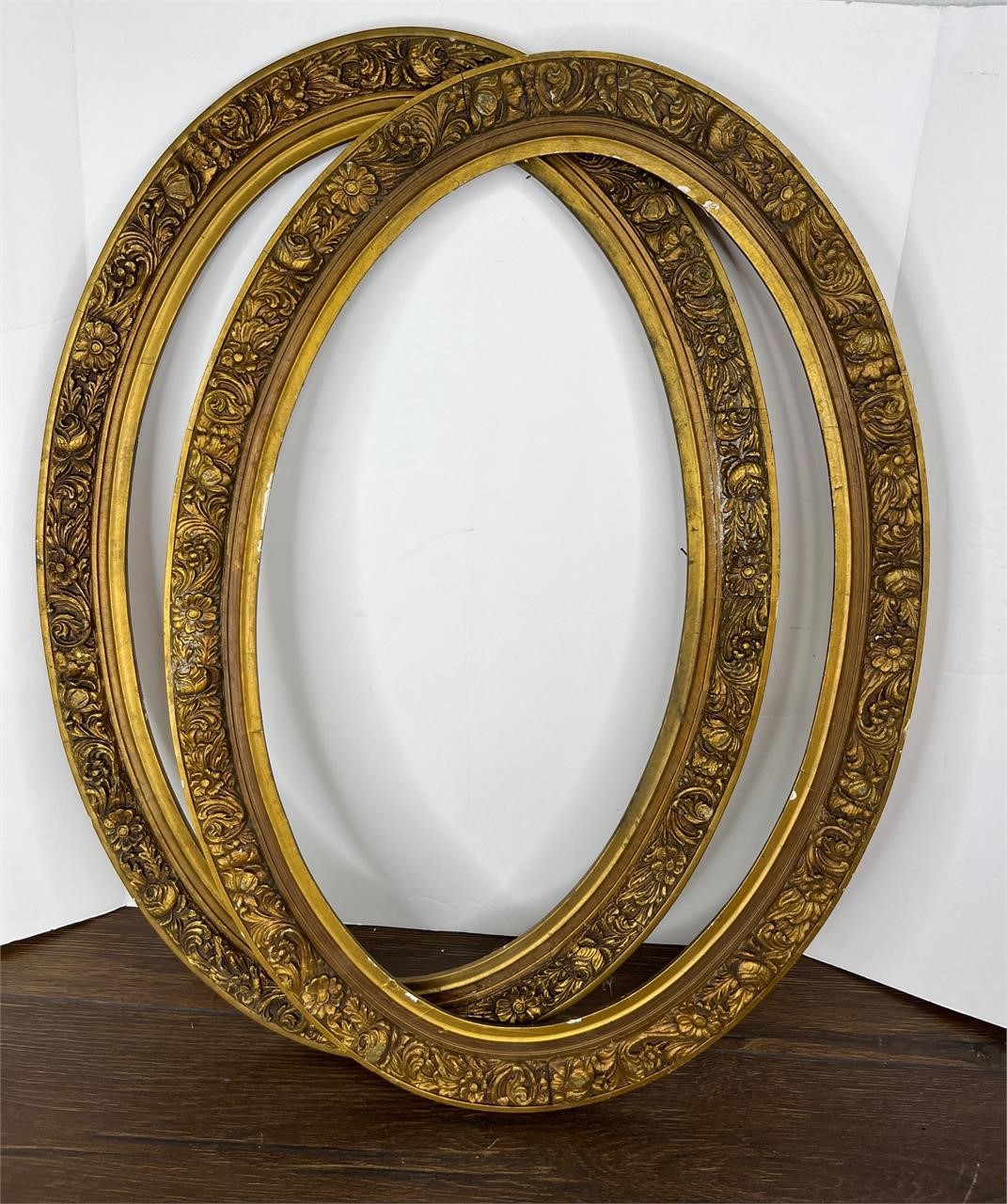 2 Oval Antique Picture Frames