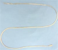 Italian 24 Inch Tri Color Herringbone Chain Neckla