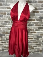 Rose & Lula 100% Red Silk Dress, Size 6
