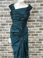 Tadashi 100% Silk Formal Green Dress, 
Size 2