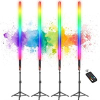 4Pack RGB Tube Light Bar with Light Stand,