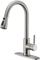 WEWE Single Handle High Arc  Kitchen Faucet with P