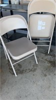 2) metal folding chairs