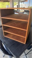 Wood shelf organizer