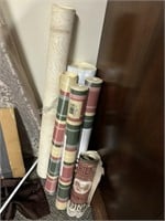 rolls of wall paper, 5 rolls and small piece of