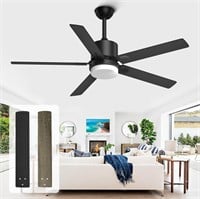 Black Ceiling Fans with Lights - Outdoor Ceiling