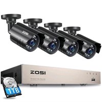 ZOSI 8-Channel 5MP-Lite 1TB DVR Security Camera Sy