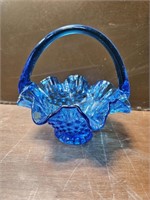 Fenton Glass Colonial Blue Basket