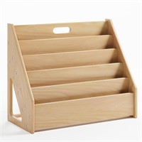 Front-Facing Montessori Bookshelf,5 Tier Book