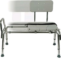 DMI, Sliding Transfer Shower Bench Chair With Cut-