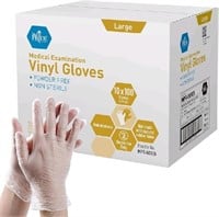 Medpride Medical Vinyl Examination Gloves (Large,