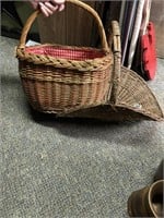 2 large baskets, 20x24" plaid lined, and