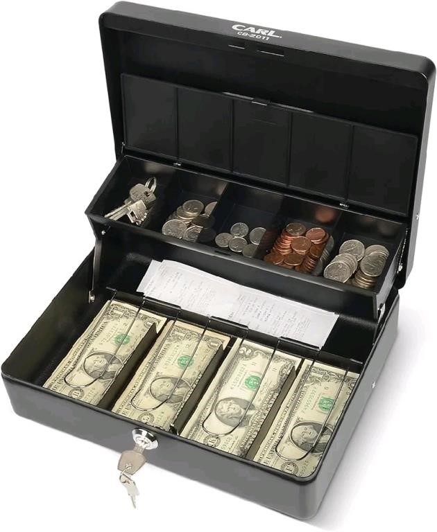 CARL, CB2011, Bill Slots Steel Security Cash Box,