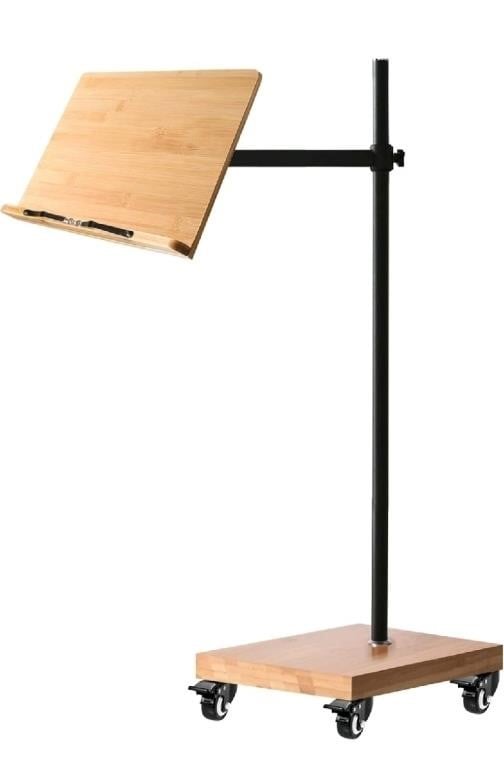 Wishacc Rolling Extra Large Lectern Stand with Whe