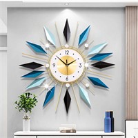Large Starburst Wall Clock for Living Room Decor