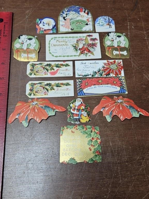 Various Vintage Christmas Tags and Seals