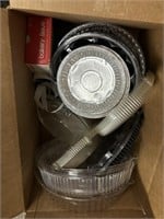 large box of misc. cake, pie disposable containers