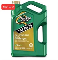 LOT OF 3 - Quaker State Full Synthetic 5W30 Engine