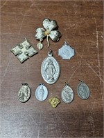 9 Roman Catholic Pre Vatican II Medals