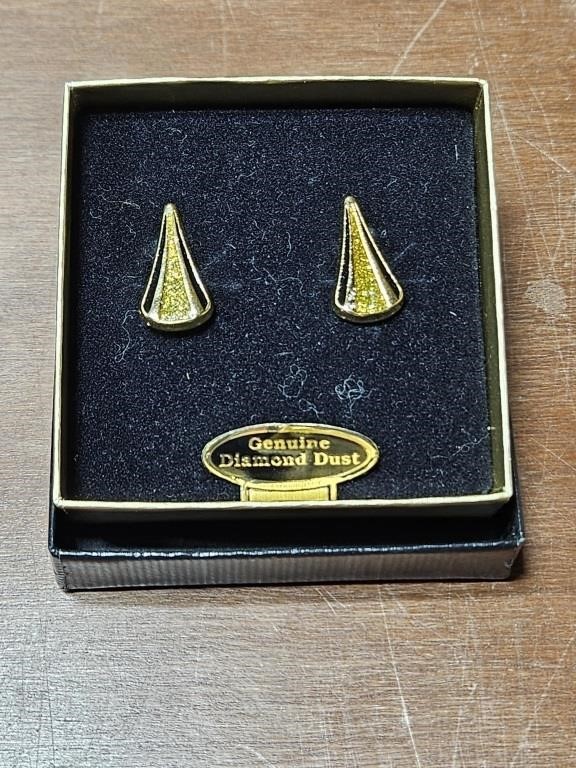 Diamond Dust Clip on Earrings