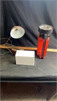 Flashlight, desk lamp, mini table vise, w/suction